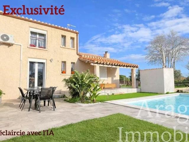 VILLA 4 FACES A VENDRE SALSES LE CHATEAU
