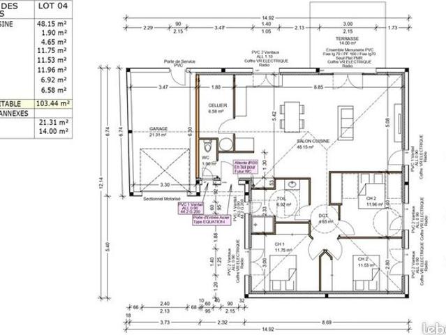 Villa 4 pièces 103 m²