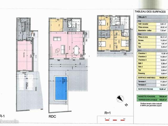 Villa 5 pièces 185 m²