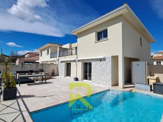 Villa moderne 4 chambres — piscine, vue Pyrénées et vignes —. 170m² Narbonne