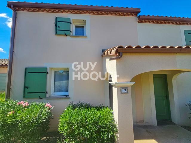 Villa T3 avec mezzanine, jardin, et parking. Résidence Port. 60m² Homps