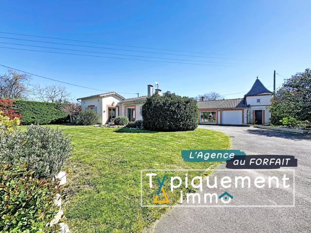 VILLA T4 112m², DEPENDANCE T2 43,5m², GARAGES sur TERRRAIN 1800m