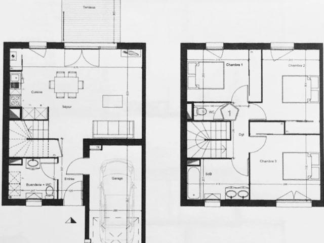 Villa T4 DUPLEX 84 m² + GARAGE MONDONVILLE 31700