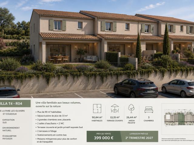 Villa T4 ouvertes sur la nature, au cœur d'un environnement paysager exceptionnel