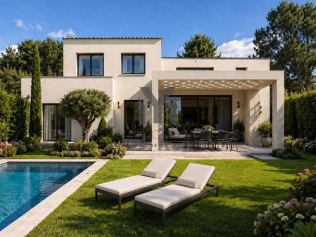 Villa T5 contemporaine avec piscine jardin