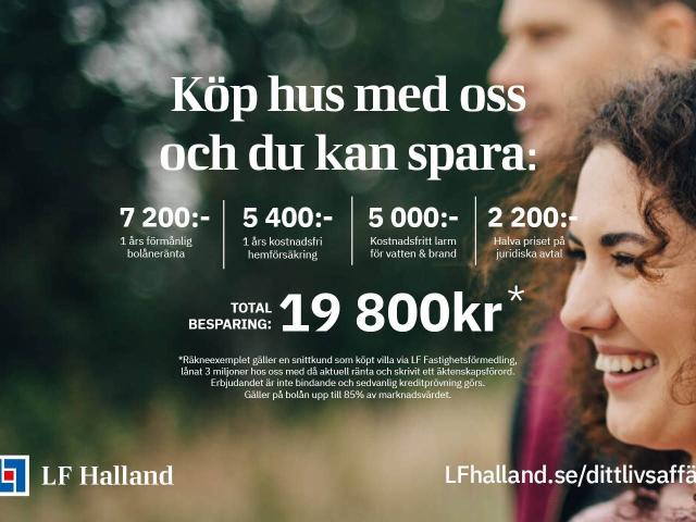 Villa till salu i Vallda Bäckadalsvägen 17 | Länsförsäkringar Fastighetsförmedling