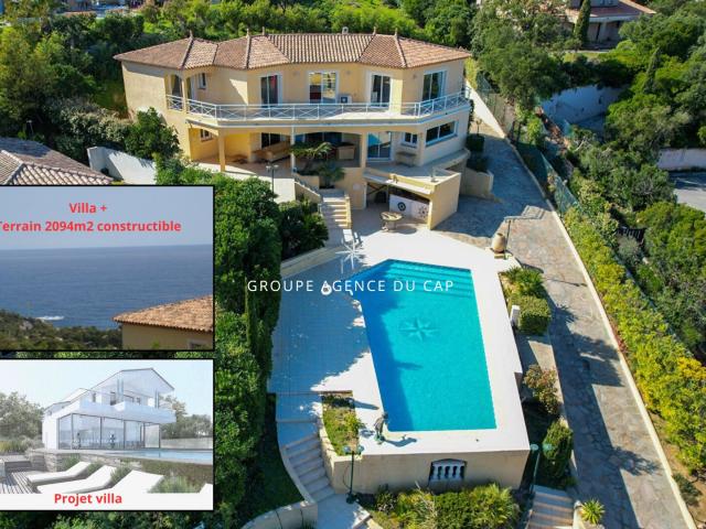 Villa vue mer avecT2 indépendant plus un terrain de 2094 m². 330m² Les Issambres