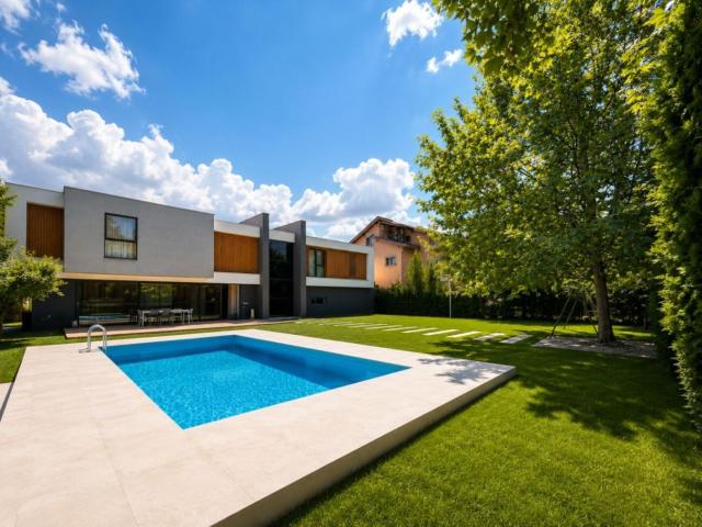 villa with modern architecture, heated pool, 1000sqm yard, iancu nicolae area