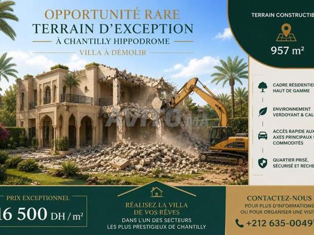 Villa à démolir sur un Terrain de 957 m² Anfa
