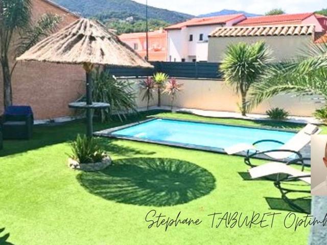 Villa 4 pièces à CERET 66 avec 3 chambres, 1 garage, un terrain arboré et une piscine