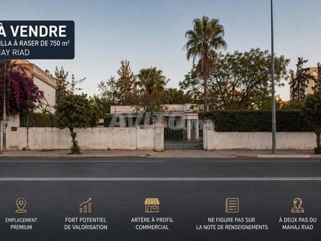 Villa à vendre de 750 m² à fort potentiel Hay Riad