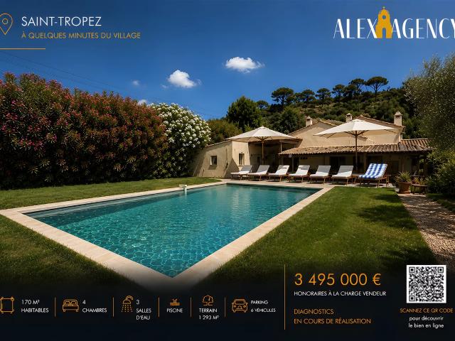 Villa avec piscine à proximité du village de Saint Tropez 170m² Saint Tropez