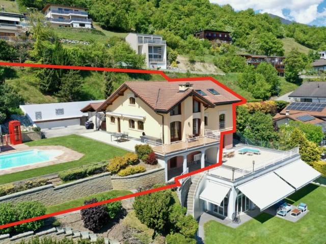 Villa avec piscine à Savièse Vue panoramique