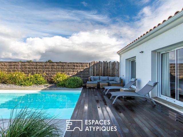 Villa avec piscine et gîtes à proximité de l'Océan 202m² Brem sur Mer