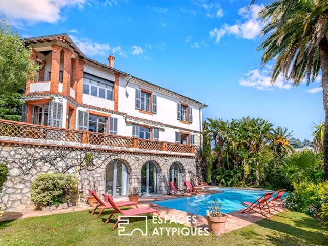 Villa belle époque avec piscine et vue mer à Cannes