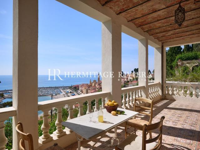Villa Belle Époque Vue mer Calme 260m² Menton