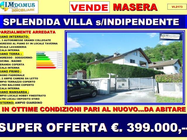 Villa bifamiliare in vendita a Masera via Provinciale, 64