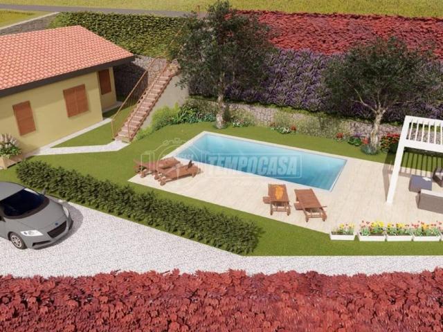 Villa Bifamiliare in affitto a Ferrara di Monte Baldo strada Provinciale Monte Baldo, 3, non arredato/vuoto, giardino privato, piscina TrovaCasa
