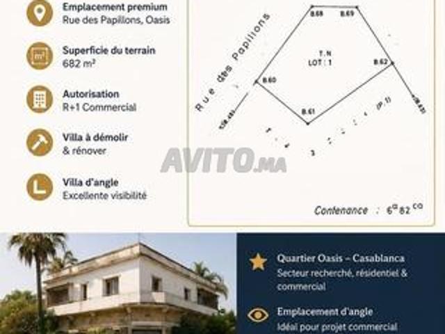 Villa commerciale d’angle à vendre – Oasis