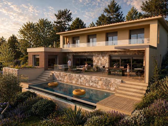Villa contemporaine neuve avec piscine Saint Paul de Vence