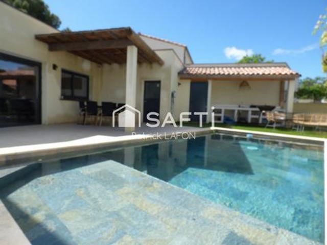Villa contemporaine climatisée 4 ch avec piscine