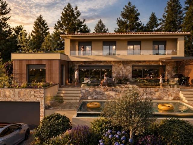 Villa contemporaine d'exception en construction à Saint Paul de Vence