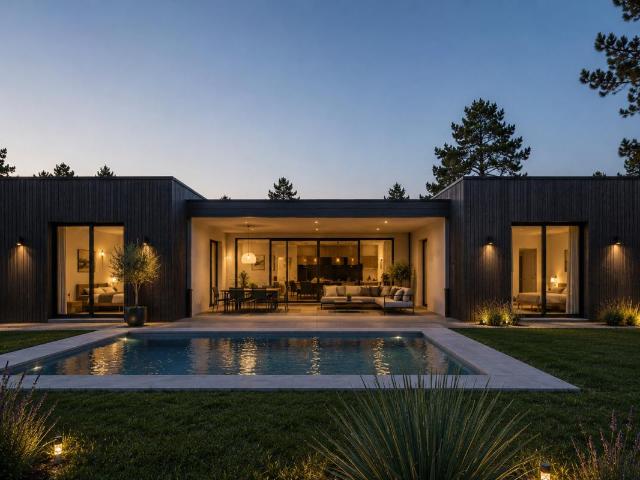 Villa contemporaine 110 m2 3 chambres Plain pied Terrain 866 m2 viabilisé