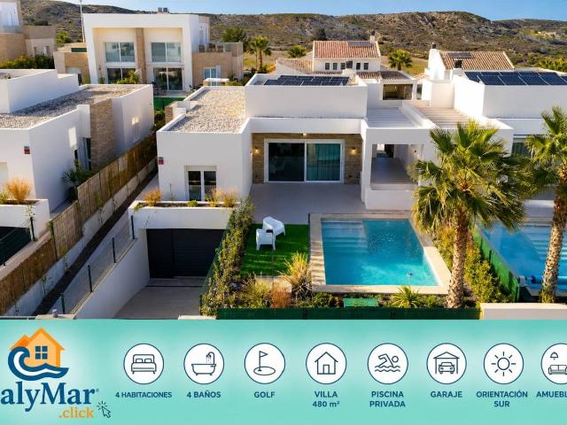 Villa con piscina privada en La Finca Golf Resort, Algorfa