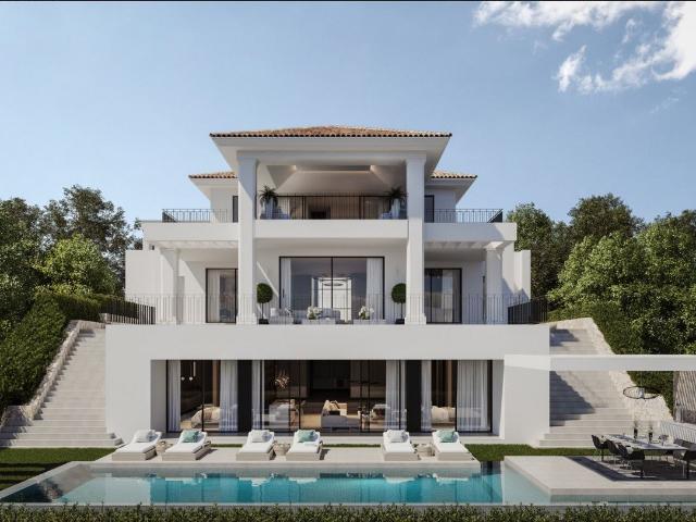 Villa con Vista Panorámica al Mar en El Herrojo Alto Benah. 1088m² Benahavís