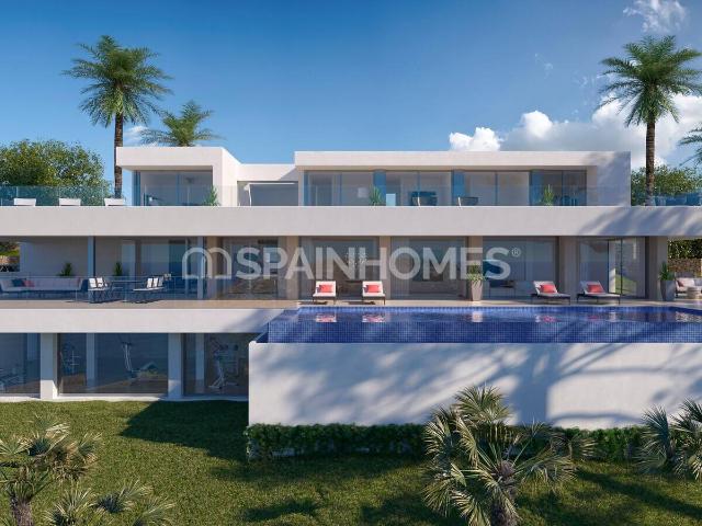 Villa con vistas al mar y piscina infinita en Alicante