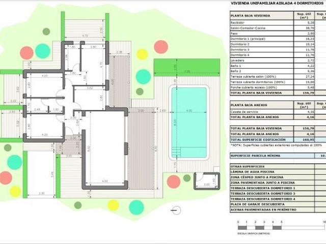Villa de 4 dormitorios de estilo ibicenco con piscina privada a la vanta en Pinoso, Alicante