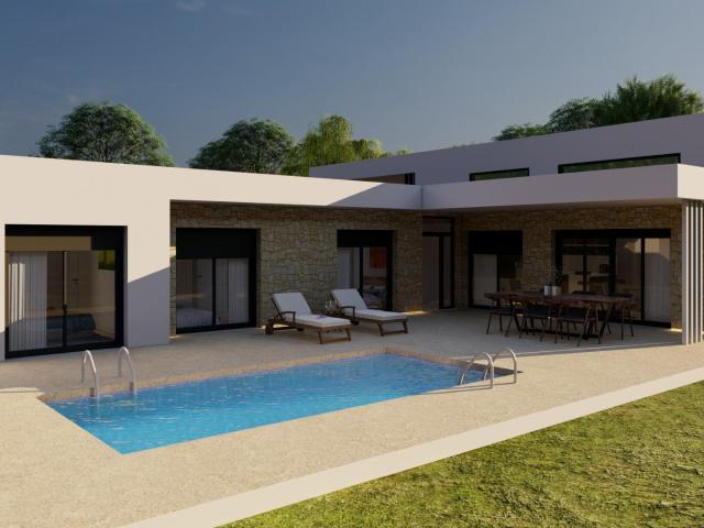 Villa de una sola planta de nueva construcción con 3 dormito. 127m² Pinoso
