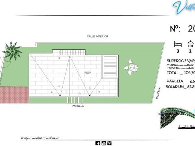 Villa de diseño en una planta