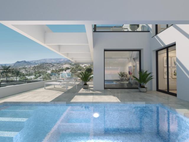 Villa de lujo con vistas al mar y la montaña en Finestrat de Nueva Construcción