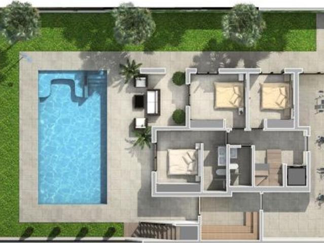 Villa de lujo con solárium y piscina privada