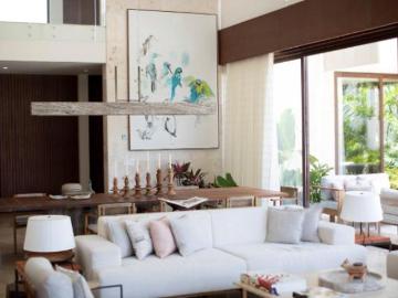 Villa de lujo, 5 recamaras, alberca privada frente a la laguna, amenidades estil