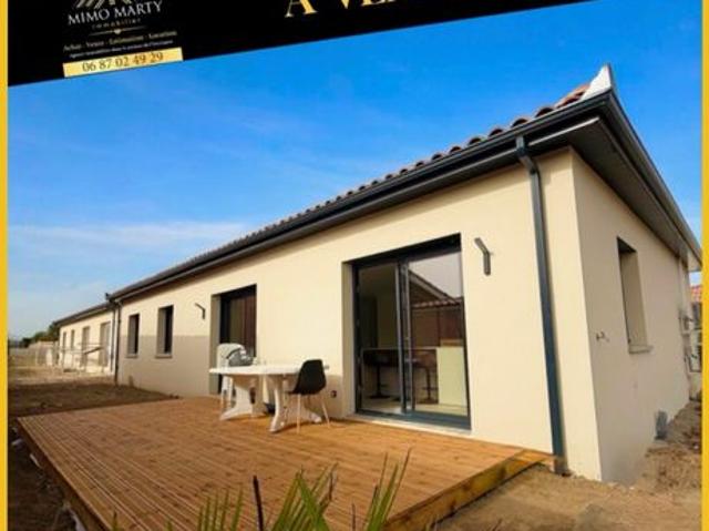 Villa de plain pied neuve T4 100m2 habitables, avec garage et terrasse sur 450m2 de terrain