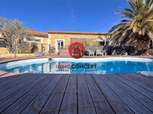 Villa de plain pied avec piscine