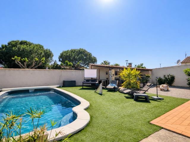 Villa de plain pied avec piscine Le Somail Proche Canal du M. 90m² Saint Nazaire d'Aude