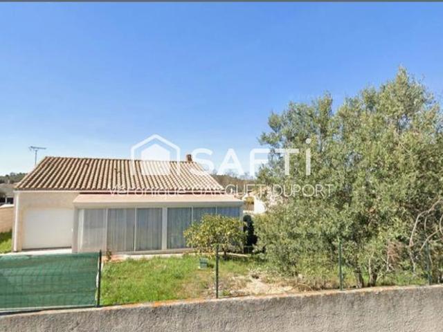 Villa de plain pied, 4 faces, 125m2, grand terrain