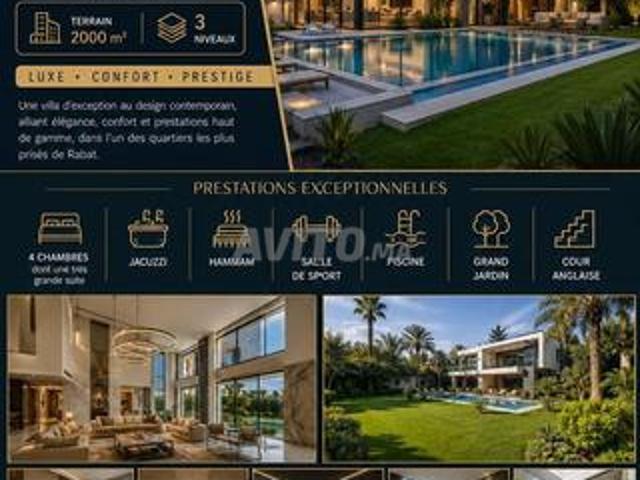 Villa de standing à vendre – l’orangeraie souissi