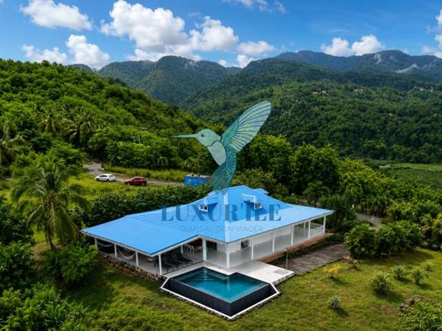 Villa d'exception avec vue panoramique sur la mer des Caraïb