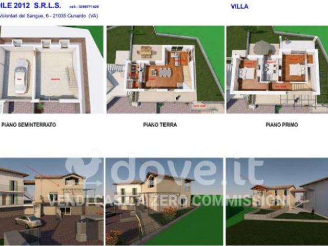 Villa di 140 m con 3 locali e box auto in vendita a Cunardo