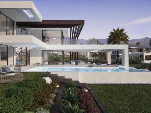 Villa en venta en New Golden Mile, Estepona con 4 dormitorio. 286m² Marbella