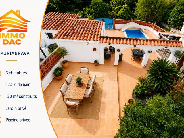 Villa en venta estilo hacienda con piscina cerca de Empuriab. 120m² Empuriabrava