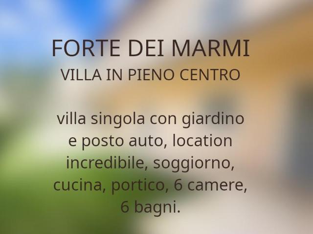 Villa in vendita a Forte Dei Marmi