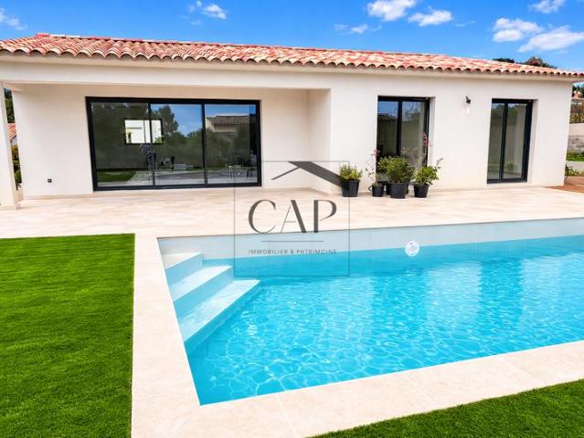 Villa individuelle T4 neuve de 110 m2 avec piscine, jardin