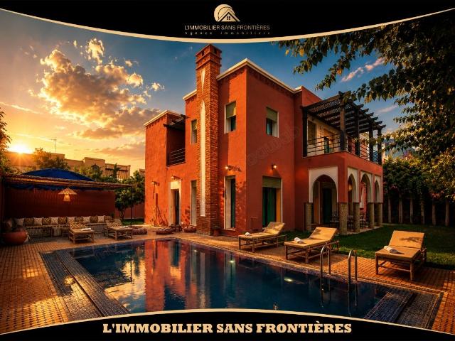 Villa meublée à louer à Targa avec piscine privée, hammam et sauna