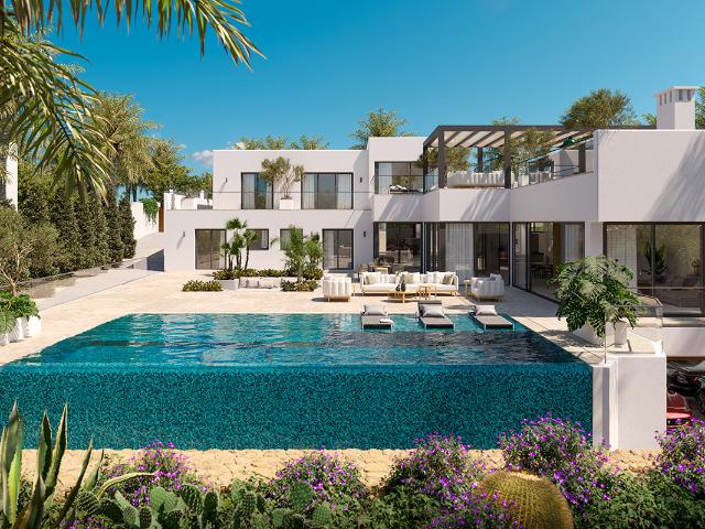 Villa moderna de lujo con 5 dormitorios, gimnasio y garaje en Marbella Este