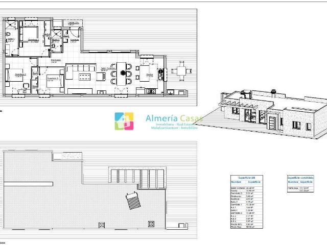 Villa Moderna sobre plano en Las Huevanillas, Arboleas Esta. 114m² Arboleas
